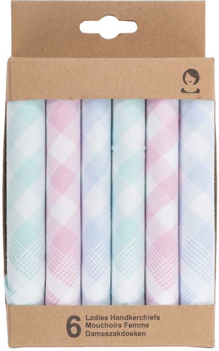 Zakdoeken - Dames - 29x29 cm - 6-pack