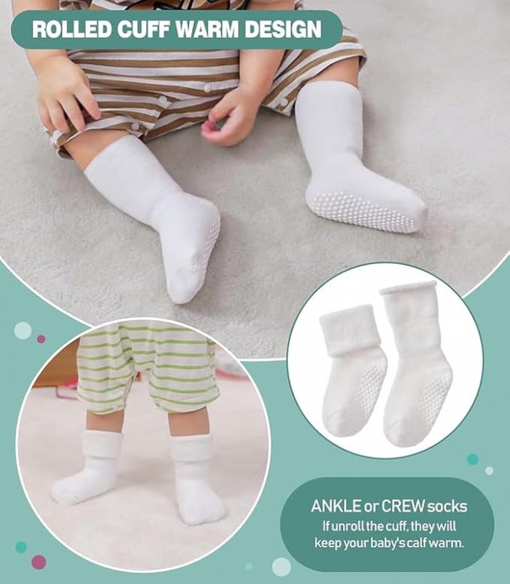 Aroveea Anti Slip Grip Enkel Baby Sokken 12 Pack Voor Peuter Jongens En Meisjes Kinderen Schattige Katoenen 3444545890