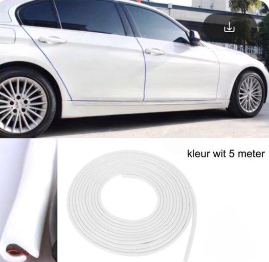 Allecto Plus U-vorm Meubelrandband 5 Meter Flexibele TPE Randbescherming Wit 9 Mm X 5 M Ideaal Voor Kastranden Eindlijsten En Werkbladen