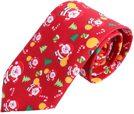Cravate Sorprese - Cravate de Noël - 100% Soie - Rouge - Cravattes - Cadeau
