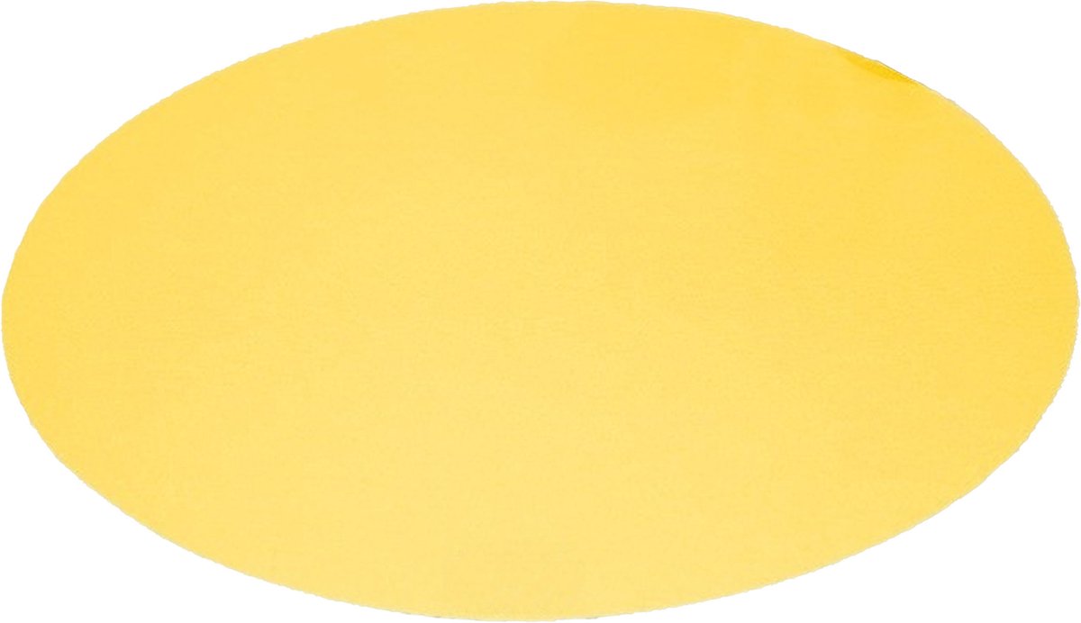 Wicotex Placemats Uni - geel - rond 38 cm - anti slip laag - Teflon coating toplaag