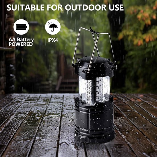 Campinglamp - Kampeerlamp - LED-kamplantaarn - op batterijen werkende vouwlampen - LED-tentlantaarn, lantaarn voor kamperen, wandelen - draagbare buitenlantaarn voor noodgevallen van Camp — afbeelding 3