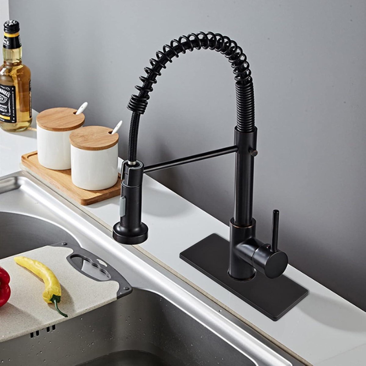 ESFORT 6 inch gat cover dek plaat rozet voor 1 of 3 gat badkamer wastafel kraan, roestvrij staal