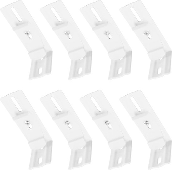 Relaxdays ophangsysteem tuingereedschap, set van 2, bezemhouder muur, met elk 4 klemmen, aluminium, schuur, zilver