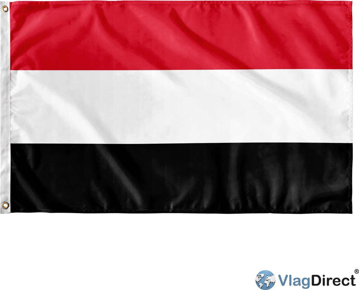 VlagDirect - Jemenitische vlag - Jemen vlag - 90 x 150 cm.