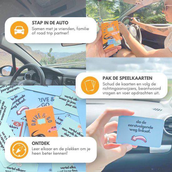 Drive & Go Kaartspel - Reisspel - Voor de perfecte roadtrip