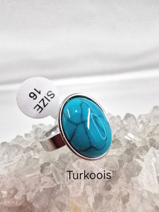 Elegante Turkoois ring met edelsteen