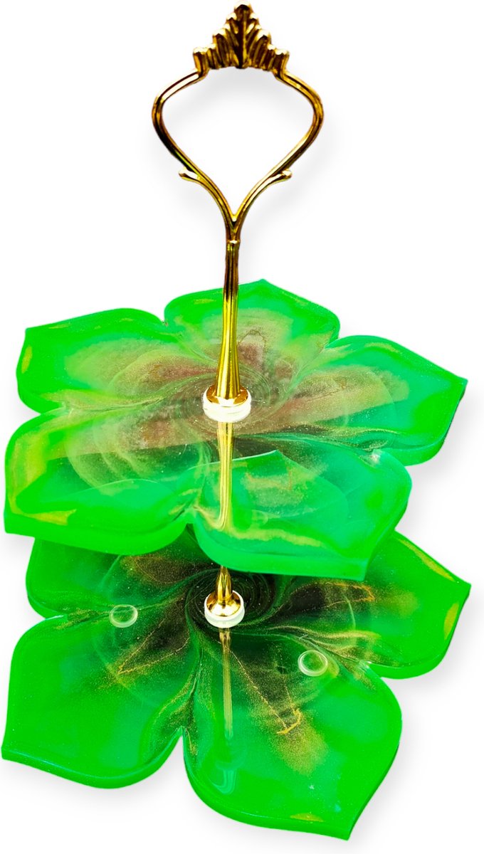 Resin Art JR: Unieke handgemaakte etagère / High Tea / Sieradenstandaard (Bloem)