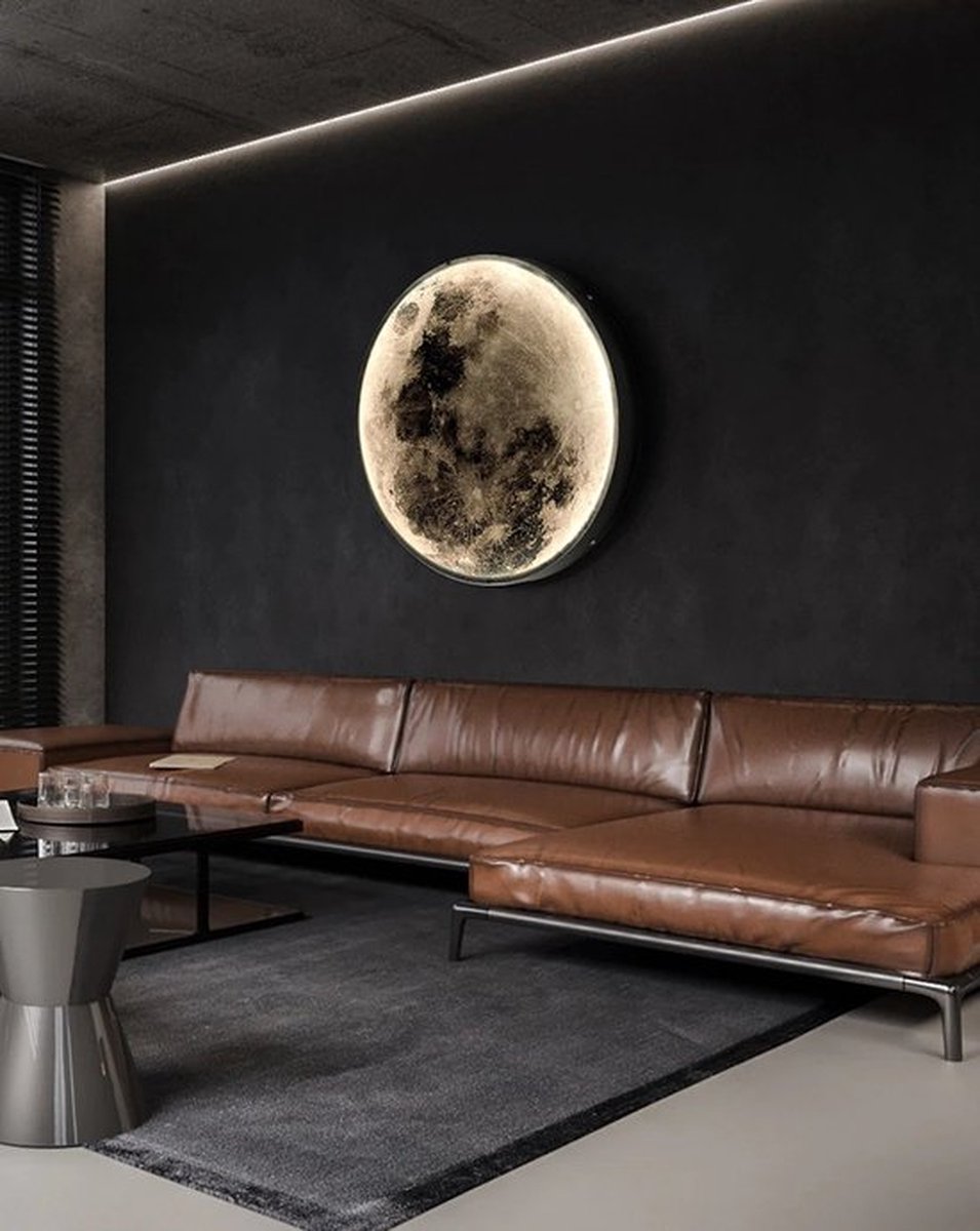 Moon Wandlamp - Afstandsbediening - Moderne Lamp - 40 CM - Slaapkamerlamp - Woonkamerlamp