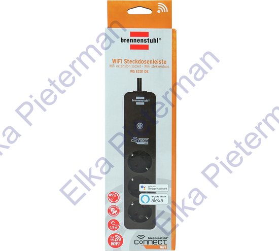 Stekkerdoos Brennenstuhl wifi Connect 2 4-voudig 1.5 meter zwart - GK