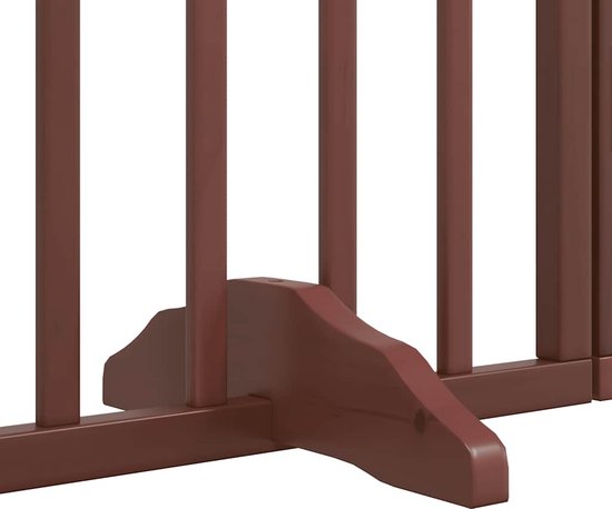 vidaXL - Hondenhek - inklapbaar - 8 - panelen - 640 - cm - populierenhout - bruin