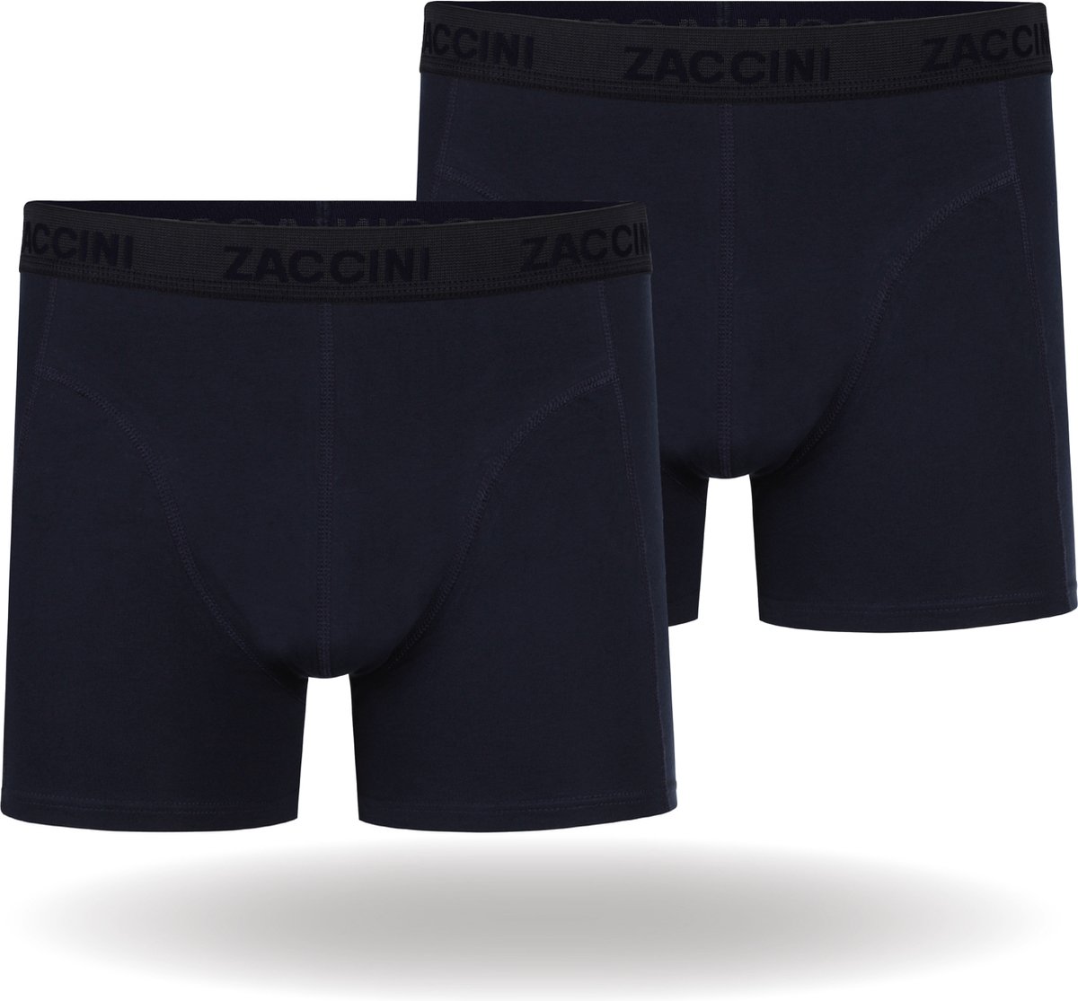 Zaccini Cotton Stretch Boxershorts - Blauw - 2 stuks - Heren onderbroeken - Boxer - 95% Katoen - Maat S