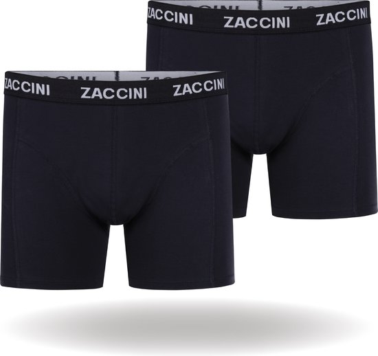 Zaccini Cotton Stretch Boxershorts - Blauw - 2 stuks - Heren onderbroeken - Boxer - 95% Katoen - Maat XXXL