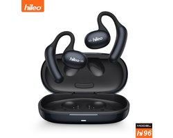 hileo hi96 - Draadloze Oordopjes met Oplaadcase – Zwart - Sport - Open-Ear comfort - Bluetooth V5.4 oordopjes – Draadloze oortjes – Geschikt voor IOS/Android
