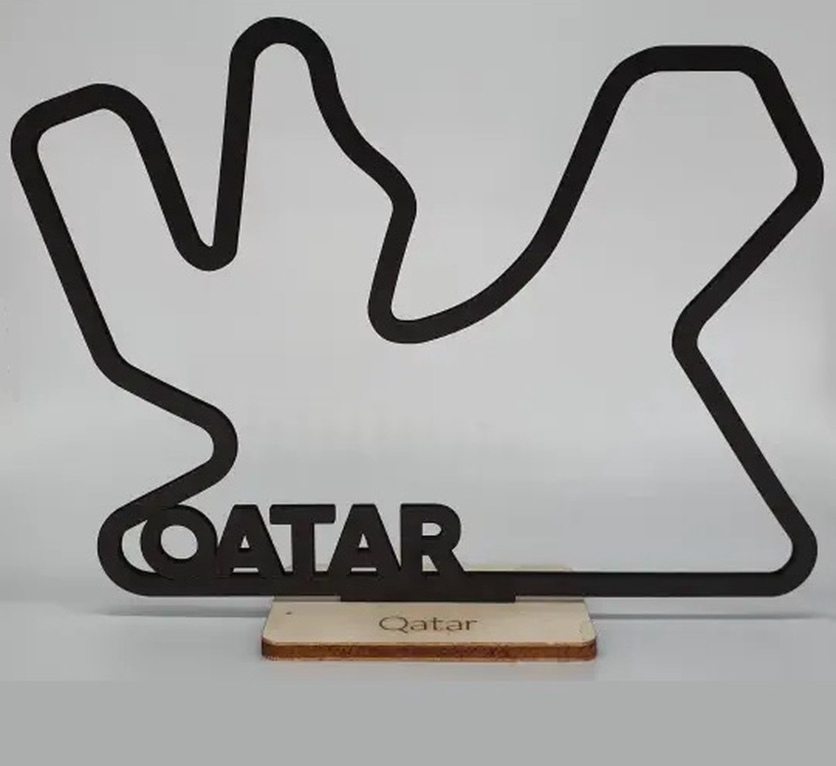 F1 Circuit Qatar - 19x25cm - Naturel - Black - Silhouette
