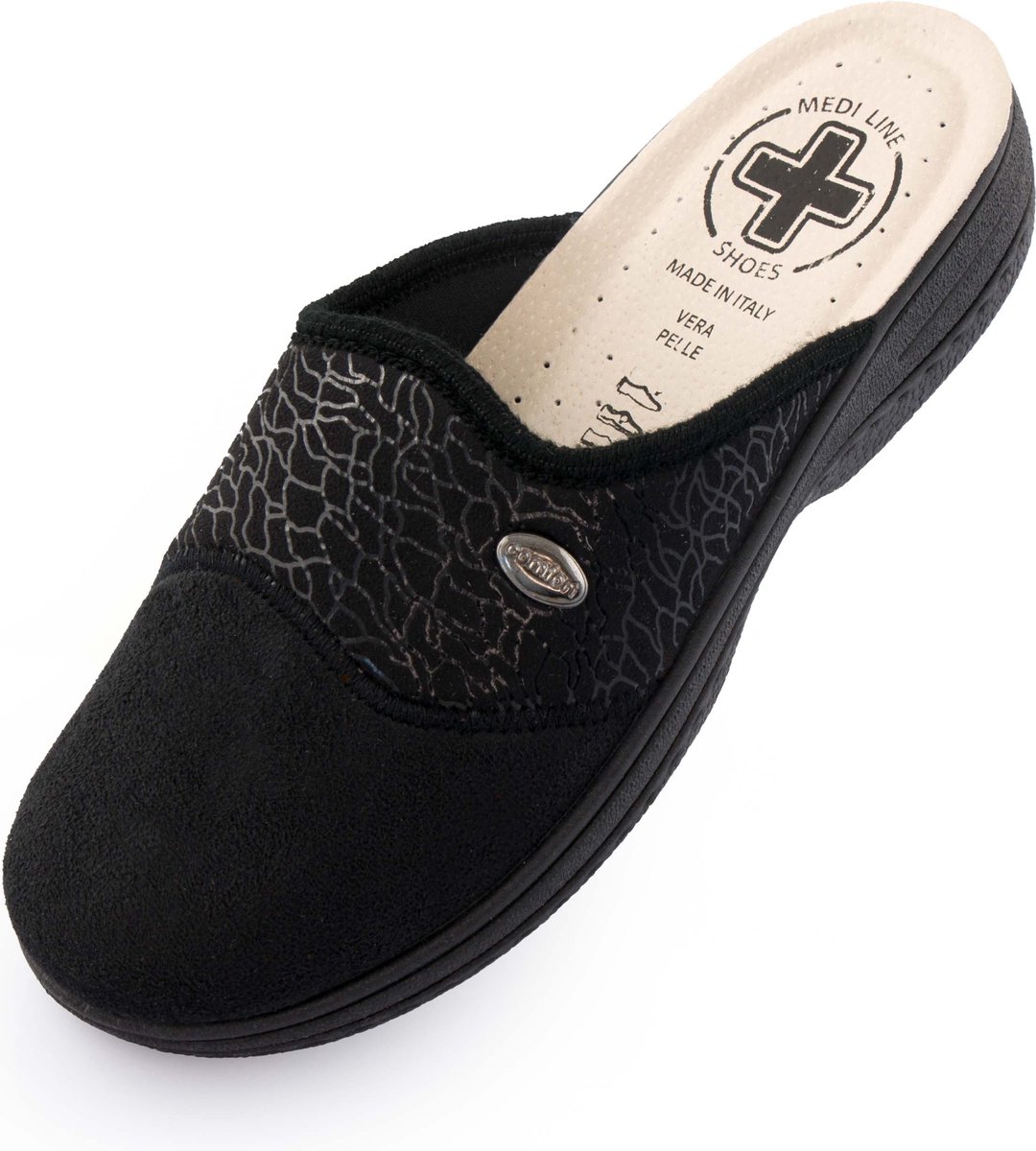MEDI LINE Women's Slippers Mediline 554 Stretch Black