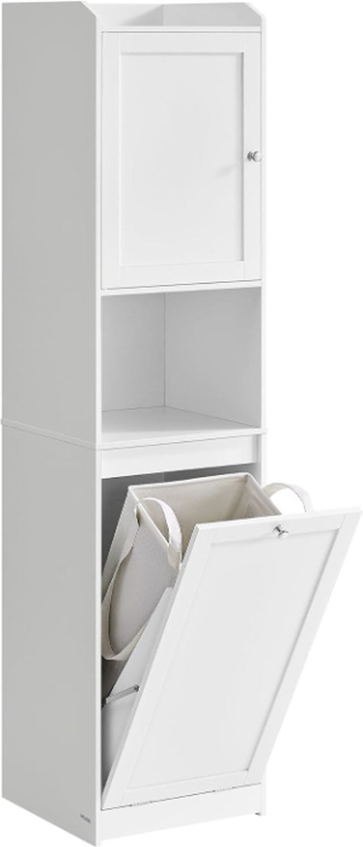 MIRA Home - Badkamerkast - Kast - Hout - Wit - 40x40x170