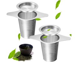 Thee Ei - 2 Stuks -Theefilter - Extra Fijne Filter - Theezeef - Tea Infuser - Strainer - Zeef - Thee Pijp - Theezeefje - Kruidenfilter - Fijnmazig Theefilter Voor Losse Thee - Rvs Met Deksel - Voor Verse Thee En Kruiden - Voor Losse Thee - Zilver Thee Ei - 2 Stuks -Theefilter - Extra Fijne Filter - Theezeef - Tea Infuser - Strainer - Zeef - Thee Pijp - Theezeefje - Kruidenfilter - Fijnmazig Theefilter Voor Losse Thee - Rvs Met Deksel - Voor Verse Thee En Kruiden - Voor Losse Thee - Zilver