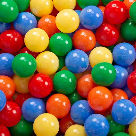 KiddyMoon Kinderballen Ø6 cm 500 Stuks - Speelballen voor Ballenbad - Baby Speelgoed - Perfecte Baby Ballenbak Ballen voor Kinderen - Geel groen blauw rood oranje van Merkloos — afbeelding 4
