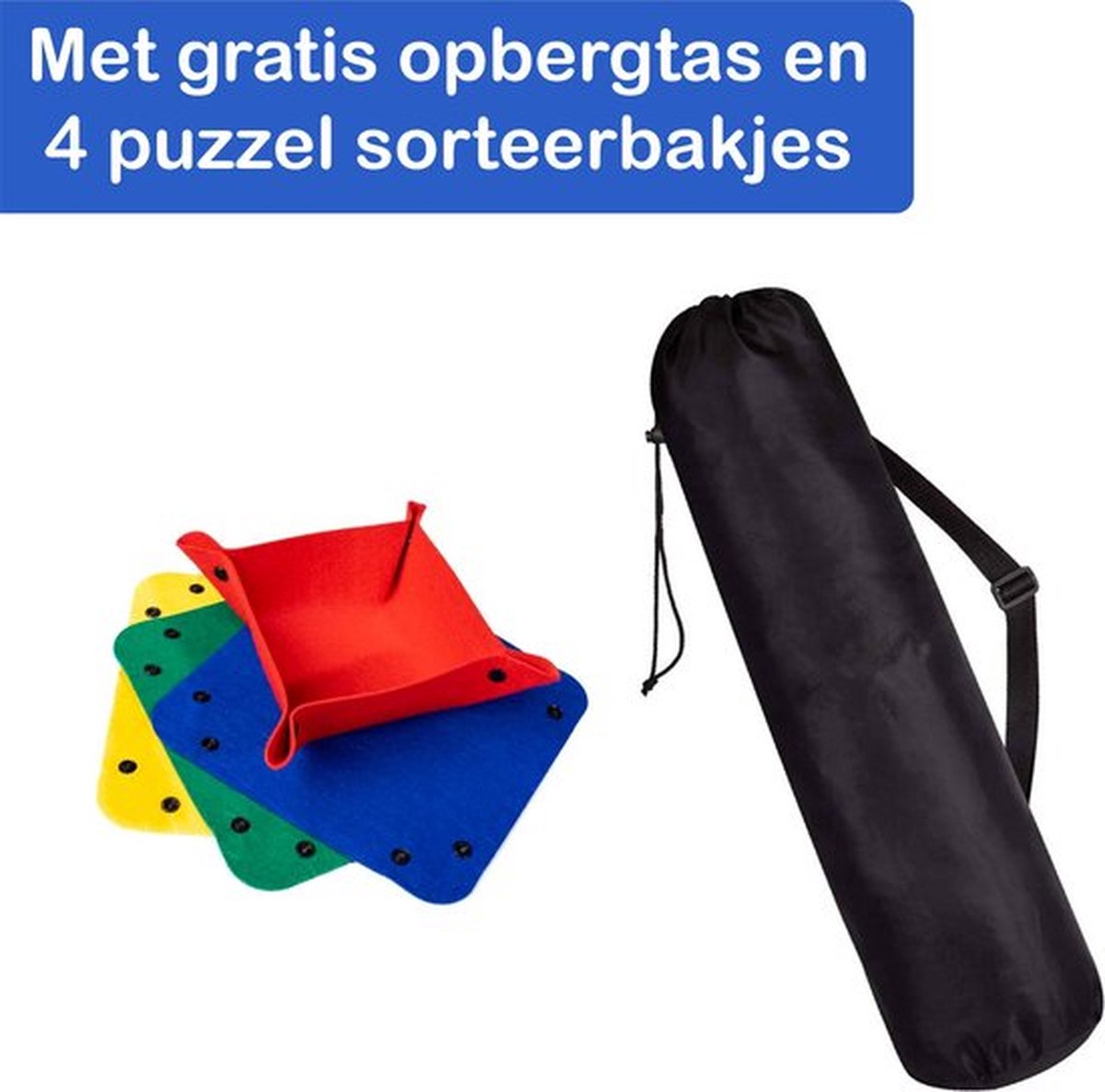 Tapis de puzzle enroulable iBright avec ligne d'indication - Tissu de puzzle et Tapis de puzzle enroulable iBright avec ligne d'indication - Tissu de puzzle et