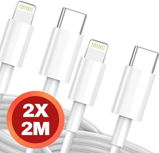 Xtronic USB-C Lightning Oplaadkabel - Geschikt voor iPhone - 2 Kabels - 2 m