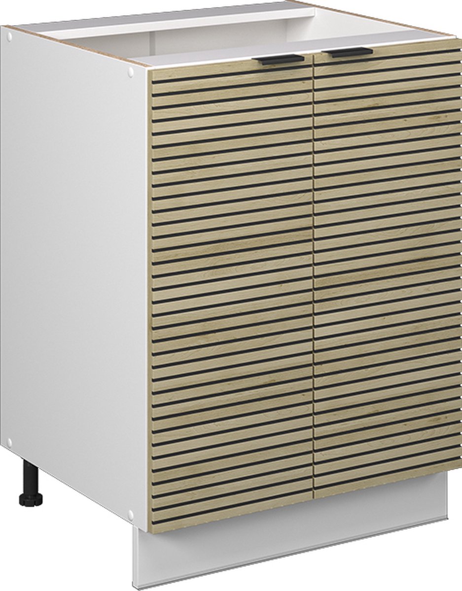 Vicco Fame-Line Keukenonderkast – 60 cm, WB Eik Eiken paneel Eiken paneel/Wit