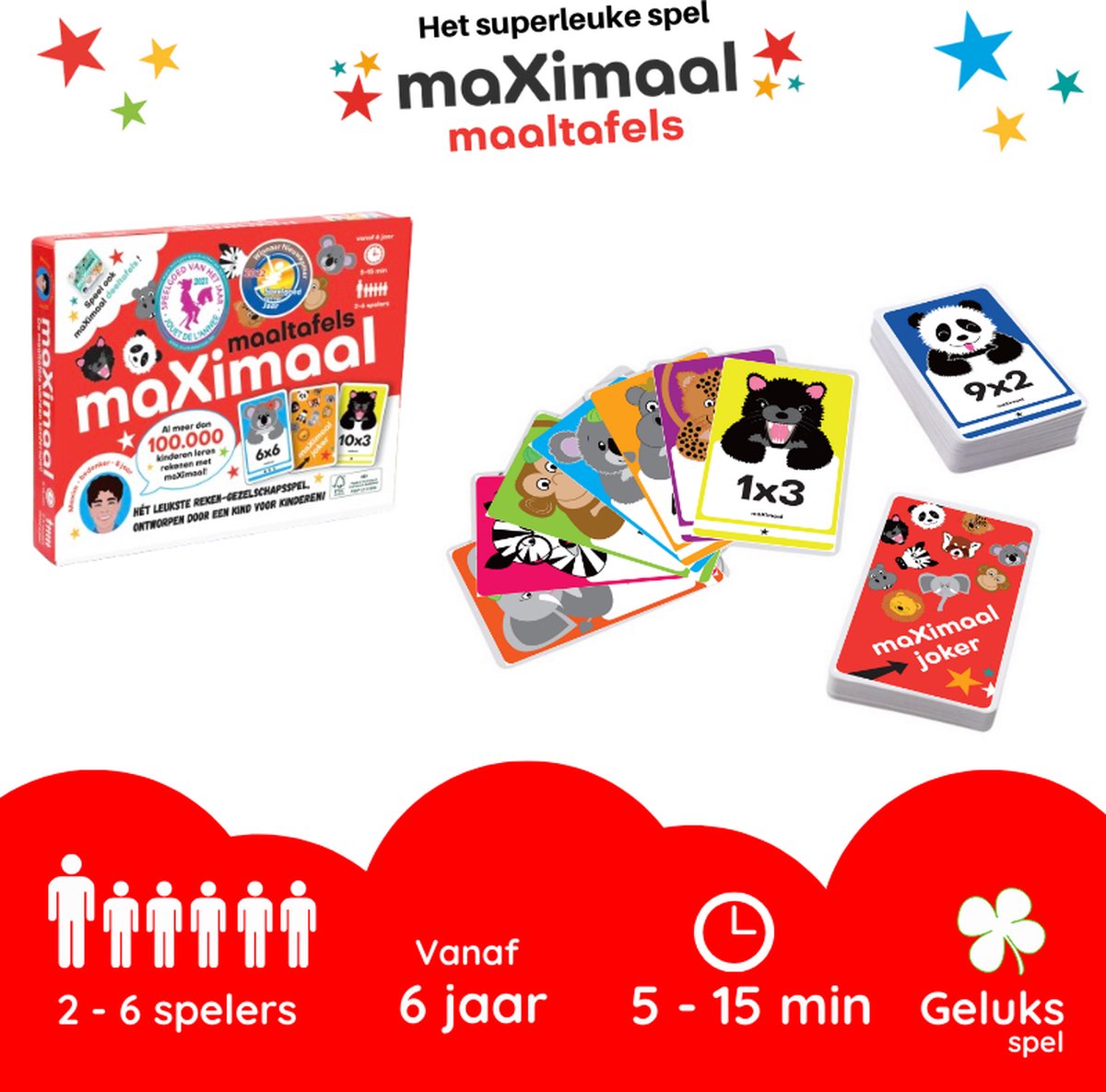 Maximaal Maaltafels & Deeltafels - Gezelschapsspel voor 6+ jaar - Kaartjes — afbeelding 3