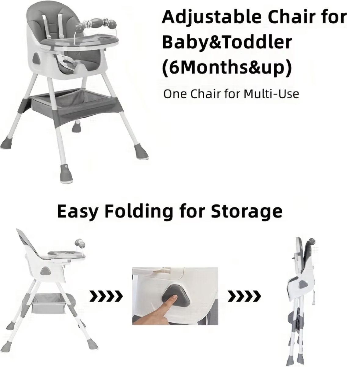 Kinderstoel - Babystoel - Khaki/Beige thumbnail 2