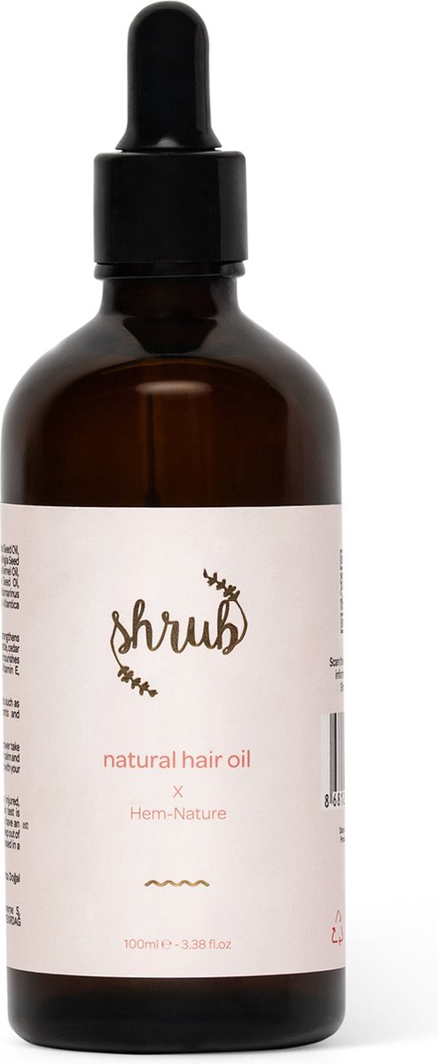 Shrub - Haarolie - Versterkt Haarzakjes - Castorolie & Rozemarijnolie - 100 ml