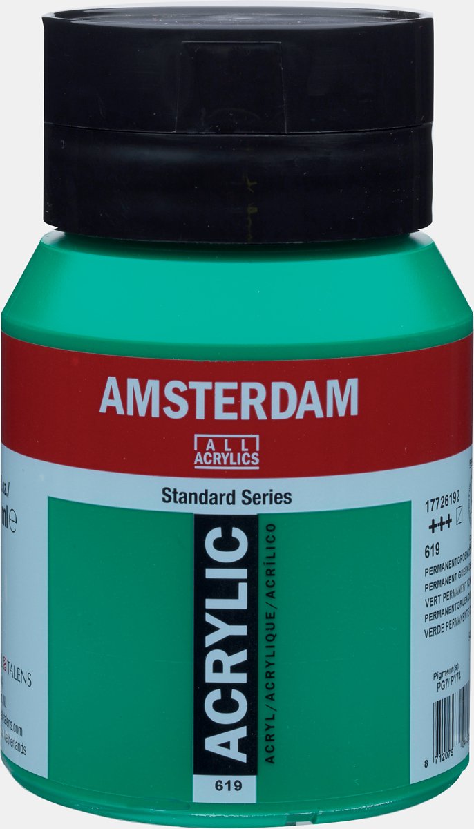 Amsterdam Standard Acrylverf 500ml 619 Permanentgroen Donker — afbeelding 3