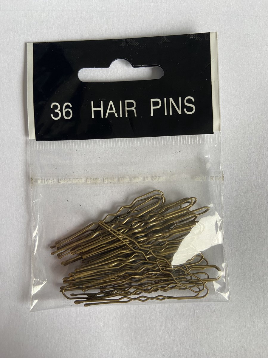 Haarspeld - Haarschuifje 5.0cm Basic Effen-U-pen - Goud/Bruin - 36 stuks