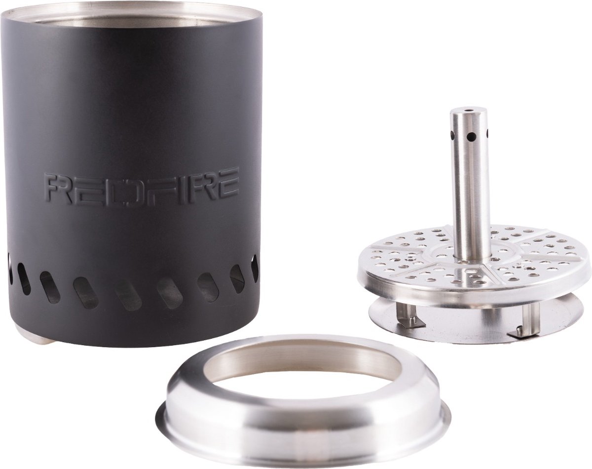 RedFire Volcano Small tafelvuurkorf - Zwart - Incl. beschermhoes en mat