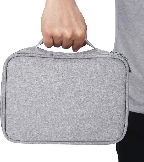 UGREEN elektronica-organizer tas, schokbestendige en waterdichte elektronische kabeltas, draagbare opbergtas, reisetui voor oplader, powerbank, harde schijf, kabels, camera-apparatuur, zwart