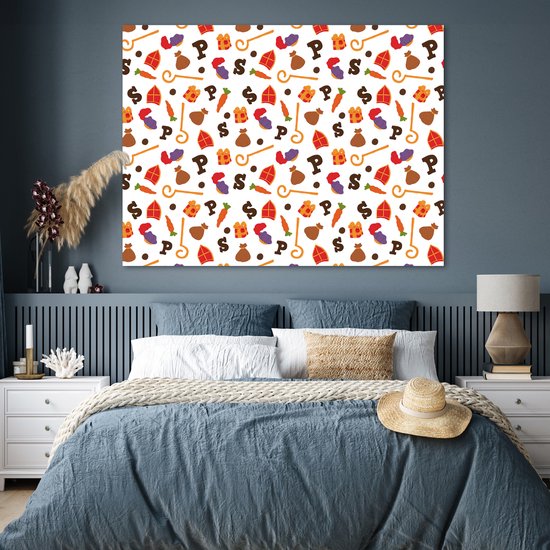 Affiche décoration Sinterklaas - Sinterklaas - 160x120 cm XXL - Décoration Sinterklaas - Chambre d'enfant