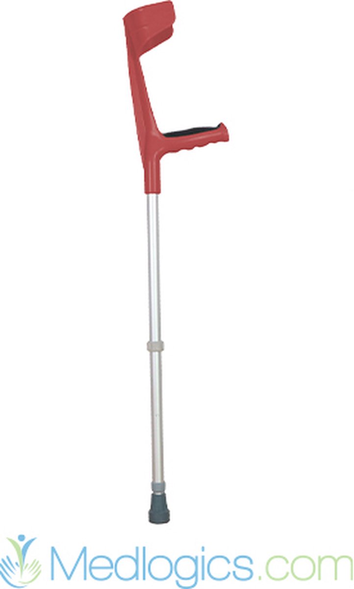 Goedkoopste Elleboogkruk ergonomisch 1 stuk Rood - Loopkruk - kruk anatomische handvatten, open manchet