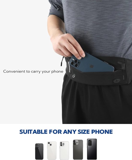 BESPORTBLE Sportieve Heupriem Met Waterfleshouder Waterdichte Heuptas Voor Outdoor Fitness Mobiele Telefoon Geschikt Voor Hiken Fietsen Hardlopen Unisex Ontwerp