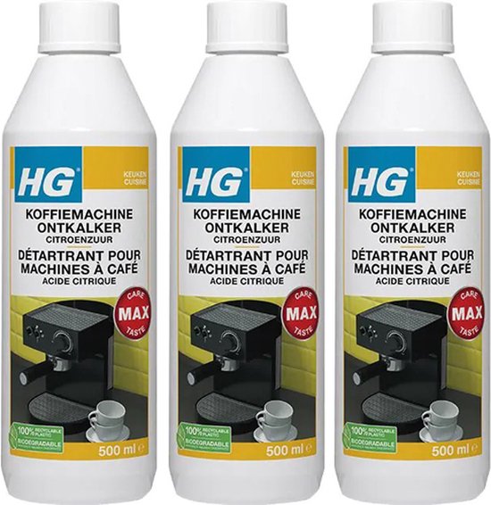 HG détartrant machine à café acide citrique - 3 pièces + éponge KD offerte