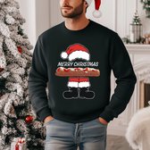 Foute kersttrui voor heren en dames merry christmas met frikandel-Maat L