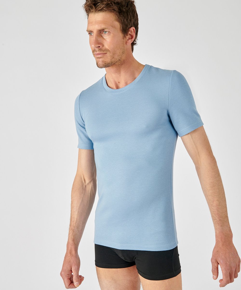 Damart - Dubbelzijdig T-shirt met ronde hals Thermolactyl - Heren - Blauw - (94-101) M