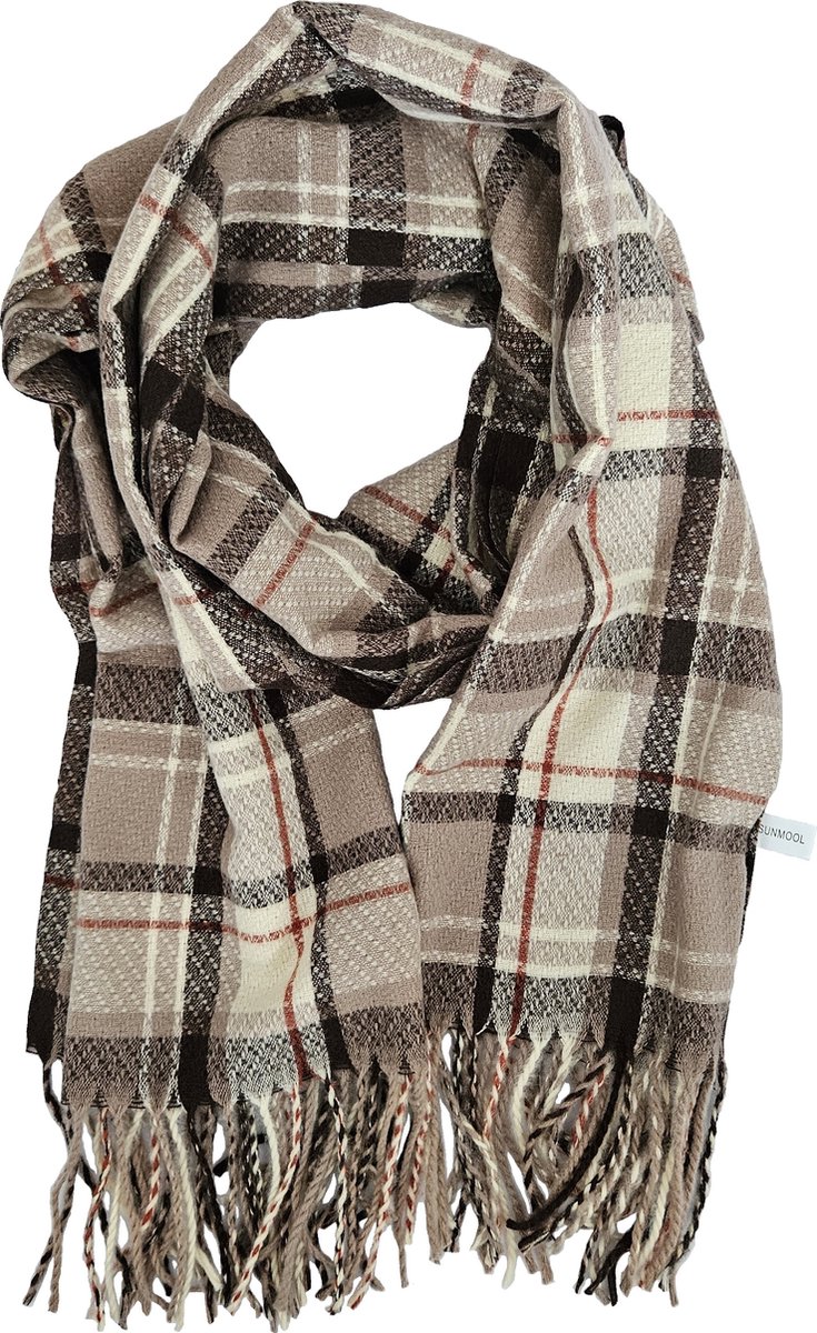 SUNMOOL Sjaal - Scarf - Warme Sjaal - 180x70cm - Bruin
