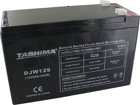Foto: Batterij tashima gel agm 12v 9 a voor astelgarden flymo rover stiga en wolf l 152 l 65 h 95 mm 100 waterdicht vervangt origineel 118120010 0 