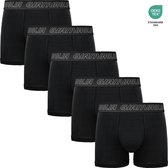 GIANVAGLIA® Heren Boxershorts - Katoen - Zwart Effen - 5 Pack - Maat M - Heren Ondergoed - Heren Onderbroeken