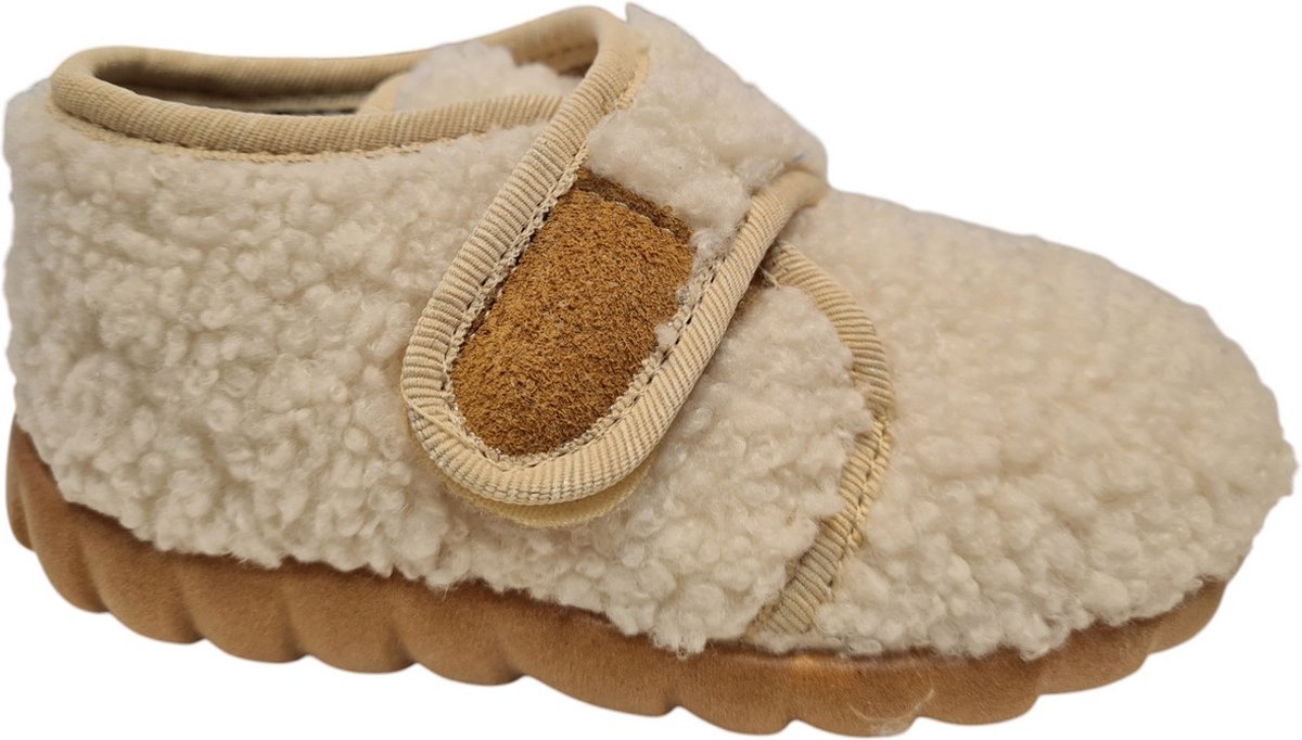 Fischer Kinderpantoffel 631544 Wit Teddy Unisex Pantoffels - Wit - 21
