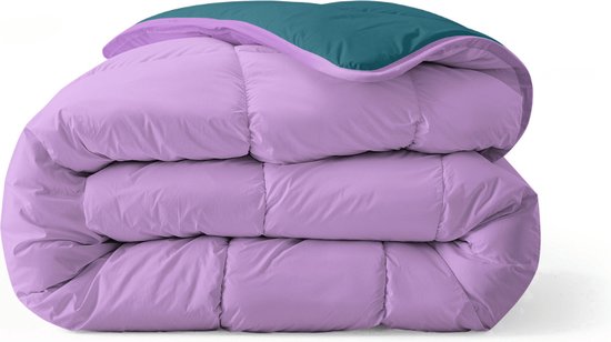Zelesta Royalbed Midnight & Lila 140x200cm - Dekbed zonder overtrek - 30 dagen proefslapen - Wasbaar hoesloos dekbed - Bedrukt dekbed - All year zomerdekbed & winterdekbed