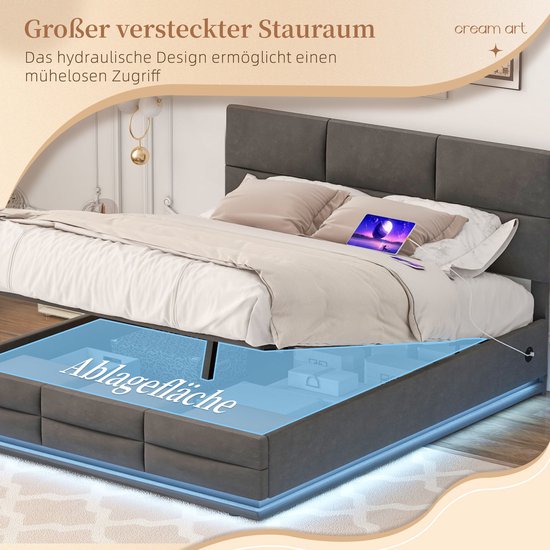 YAIXBNG 2-in-1 multifunctionele slaapbank in L-vorm (90/180 x 200