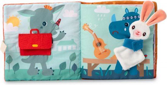Lilliputiens - Activiteitenboek Stella En Haar Knuffel - Zacht Boekje Met Konijnknuffeldoekje - Op Elke Pagina Van Dit Activiteitenboek Plaats Je Het Knuffeldoekje In Het Daartoe Voorziene Plekje - Geschikt Vanaf 3 Maanden van Lilliputiens — afbeelding 2
