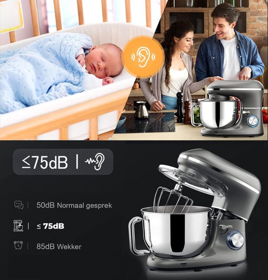 Lexium Deegmachine - Kneedmachine - Deegmixer - Keukenmixer - Keukenmachine van Lexium — afbeelding 5