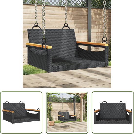 Angel Living Schommelstoelen, Schommel met 3 Zitplaatsen en Luifel, Metalen Hangmat voor Buiten, Tuin, Terras 169x110x151 cm (Kaki