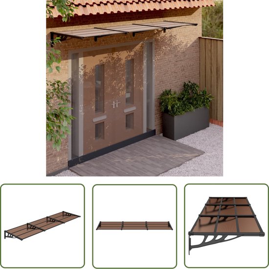 Outsunny® luifel voordeurluifel 120 x 80 cm luifel overkapping