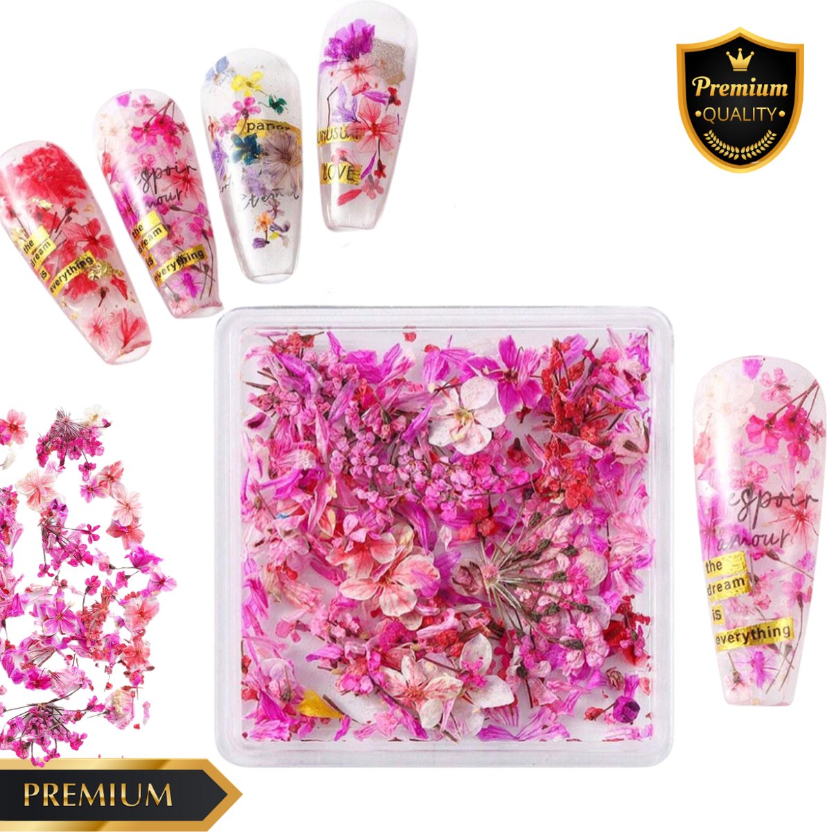 Goedkoopste GUAPÀ® Nail Art Decoratie Bloemen | Nagel Versiering | Gellak | Builder Gel | Acryl Nagels | Nagellak | Gedroogde Roze Nail Art Bloemen | Nagelstickers | Nagel Glitters | Roze Decoratie Bloemen
